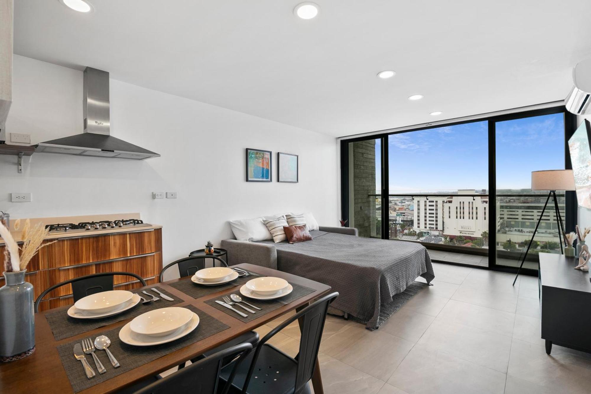 Downtown Apartment With Balcony City View, Gym & Lounge ติฮัวนา ภายนอก รูปภาพ